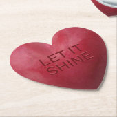 3D Red CandyハートメッセージことわざValentine ペーパーコースター (アングル)