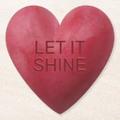 3D Red CandyハートメッセージことわざValentine ペーパーコースター (正面)