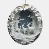3D Reindeer Christmas Ornament セラミックオーナメント (左)