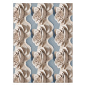 3d Rendered Roses In Shades Of Blue And White テーブルクロス (正面)