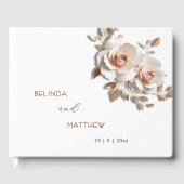 3D Roses Rose Gold Flower | Wedding ゲストブック (正面)