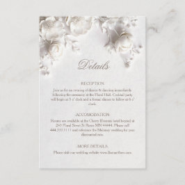 3D Roses Wildflowers White エンクロージャーカード