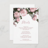 3D Roses Wildflowers White エンクロージャーカード (正面/裏面)