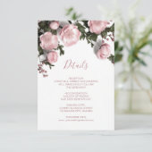 3D Roses Wildflowers White エンクロージャーカード (スタンド正面)