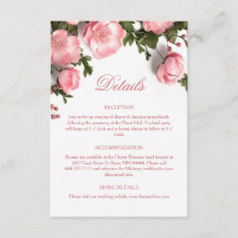 3D Roses Wildflowers White エンクロージャーカード