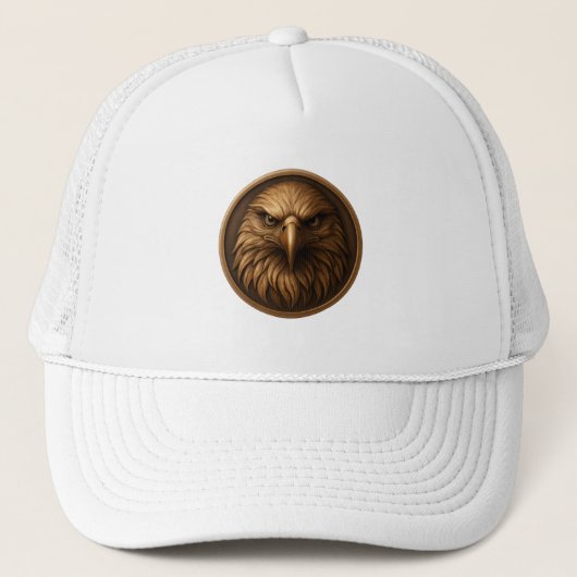 3D Royal Eagle Head Medallion Style Hat キャップ (正面)