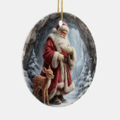 3D Santa and Deer Ceramic Christmas Ornament セラミックオーナメント (右)