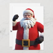 3D Santa Claus Christmas Greeting Card – Festive H シーズンカード (正面/裏面)