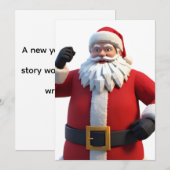 3D Santa Claus Christmas Greeting Card – Festive H シーズンカード (正面/裏面)