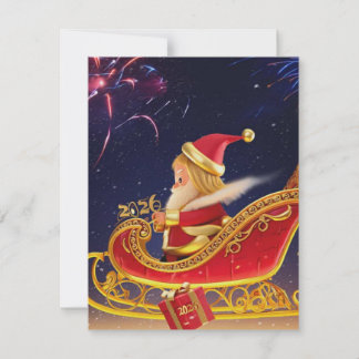 3D Santa Claus Christmas Greeting Card – Festive H ノートカード