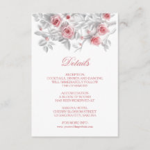 3D Sculptured Pink Roses White