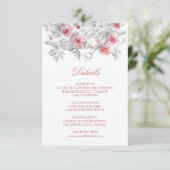 3D Sculptured Pink Roses White エンクロージャーカード (スタンド正面)