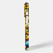 3D Smiley Face Mosaic Phone Case - Yellow & Black  Case-Mate iPhoneケース (裏面 / 左)