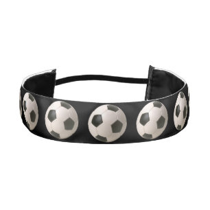 3D Soccerballの白黒のフットボール アスレチックヘッドバンド