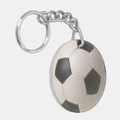3D Soccerballの白黒のフットボール キーホルダー (正面左)