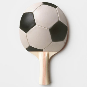 3D Soccerballの白黒のフットボール 卓球ラケット