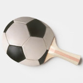 3D Soccerballの白黒のフットボール 卓球ラケット (横)