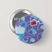 3D Specsの五十年代のブーメランパターン 缶バッジ (正面&裏面)