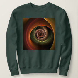 3D Spiral Abstract Warm Colors Modern Fractal Art スウェットシャツ