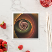 3D Spiral Abstract Warm Colors Modern Fractal Art スタンダードカクテルナプキン (インサイチュ)