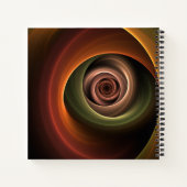 3D Spiral Abstract Warm Colors Modern Fractal Art ノートブック (裏面)