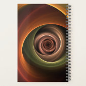 3D Spiral Abstract Warm Colors Modern Fractal Art プランナー手帳 (裏面)