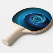 3D Spiral Blue Colors Modern Abstract Fractal Art 卓球ラケット (正面アングル)