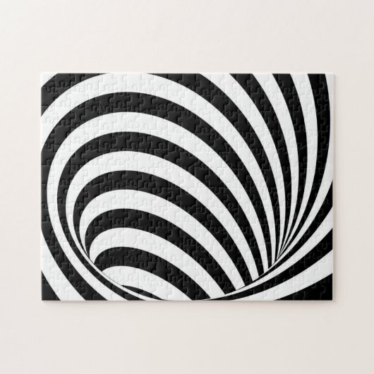 3D Spiral Hole Optical Illusion ジグソーパズル (横)