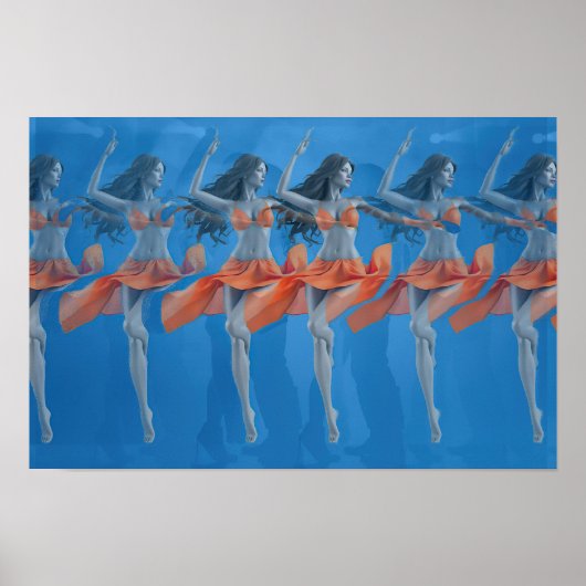 3D Stereogram Dancer Poster ポスター (正面)