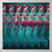 3D Stereogram Mermaid Poster ポスター (正面)