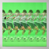 3D Stereogram Soccer Poster ポスター (正面)