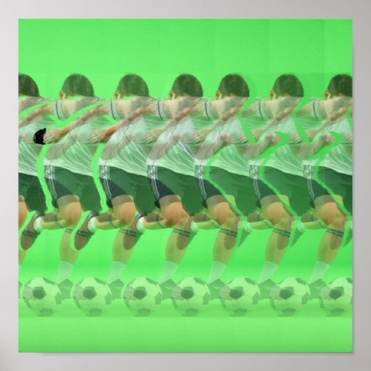 3D Stereogram Soccer Poster ポスター (正面)