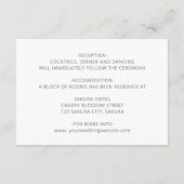 3D Stylized Lilly Wedding Details エンクロージャーカード (裏面)