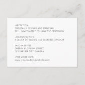 3D Stylized Lilly Wedding Details エンクロージャーカード (裏面)