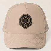 3D Symmetrical Advanced Art Trucker Hat キャップ (正面)