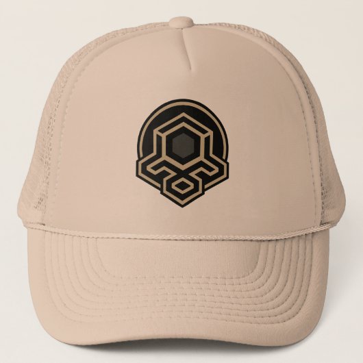 3D Symmetrical Advanced Art Trucker Hat キャップ (正面)