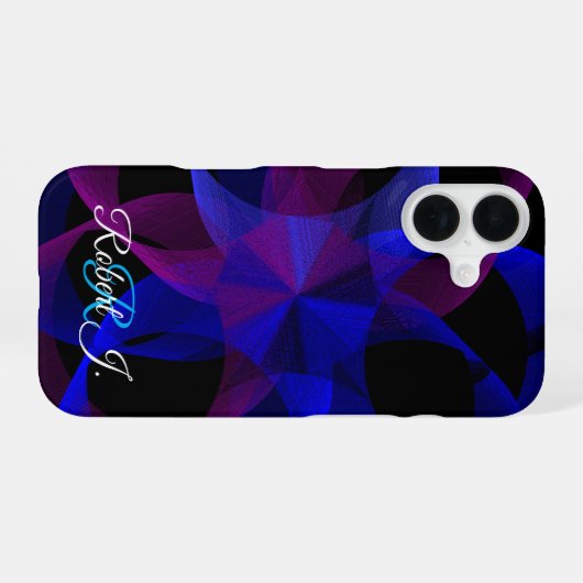 3D To 2D Geometric Cylinder iPhone 16 Case 16ケース (裏面横)