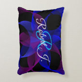 3D To 2D Geometric Cylinder Ring Accent Pillow アクセントクッション (正面(垂直))