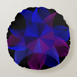 3D To 2D Geometric Cylinder Ring Round Pillow ラウンドクッション