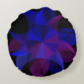 3D To 2D Geometric Cylinder Ring Round Pillow ラウンドクッション (裏面)