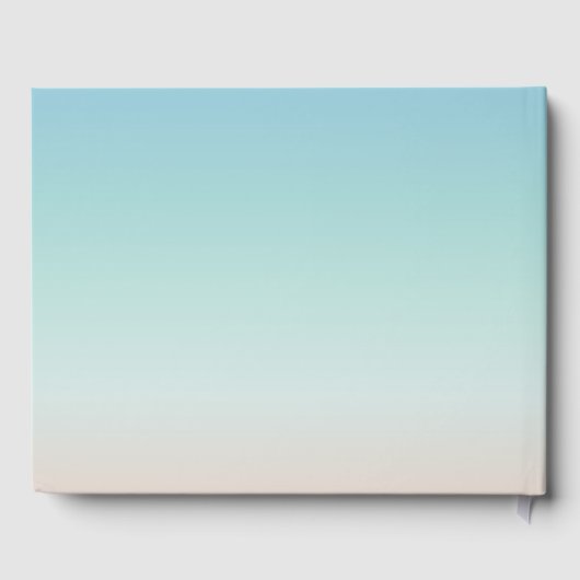 3D Turtle Turquoise Coastal Beach House ゲストブック (裏面)