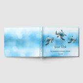 3D Turtle Turquoise Coastal Beach House ゲストブック (全面)
