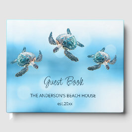 3D Turtle Turquoise Coastal Beach House ゲストブック