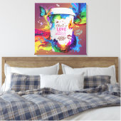 3D Wall Art描写：アルコ鮮やかールインクデザイン キャンバスプリント (インサイチュ (寝室))