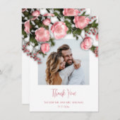 3D Wildflowers Roses サンキューカード (正面/裏面)