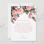 3D Wildflowers Roses サンキューカード (裏面)