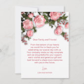 3D Wildflowers Roses サンキューカード (裏面)