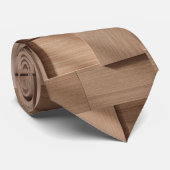 3D Wooden Block Pattern with Light Brown Grain and ネクタイ (ロール)