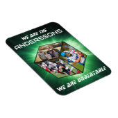 3D-Würfel-Fotokollage vor strahlendem Licht マグネット (右側)