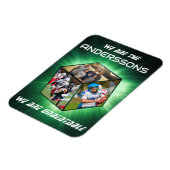 3D-Würfel-Fotokollage vor strahlendem Licht マグネット (左側)